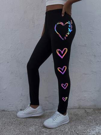 SHEIN Tween-Mädchen Lässige, taillierte Leggings