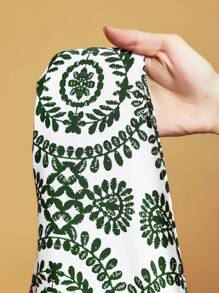 Slaydiva 2025 Summer&Beach New Vacation Casual Non-Stretch Woven Loose A-Line Twist Knot Midi Dress, Green, Plus Size - Green - View 8