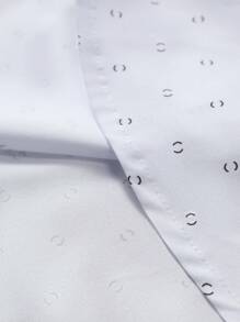 Manfinity Mode Plus Size Men's Solid Color Long Sleeve Casual Shirt, Minimalist Fashion For Everyday Wear - White - View 4