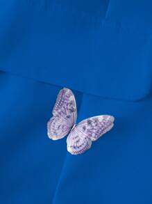 Chiquease Chaqueta de traje con decoración de mariposa para uso diario de moda