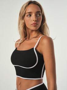 Hanevo Women Edged Casual Fitness Yoga Camisole Sportwear For Daily Wear - Black - View 5