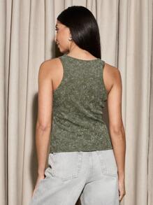 AiiRZ Top de tirantes acanalado, ajustado, sin mangas, básico, atlético, para hacer ejercicio, casual, de espalda de tirantes, básico, esencial, con estiramiento - Multicolor - Ver 2