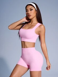 Easithlete 女士运动套装 - 粉色 - 查看 5