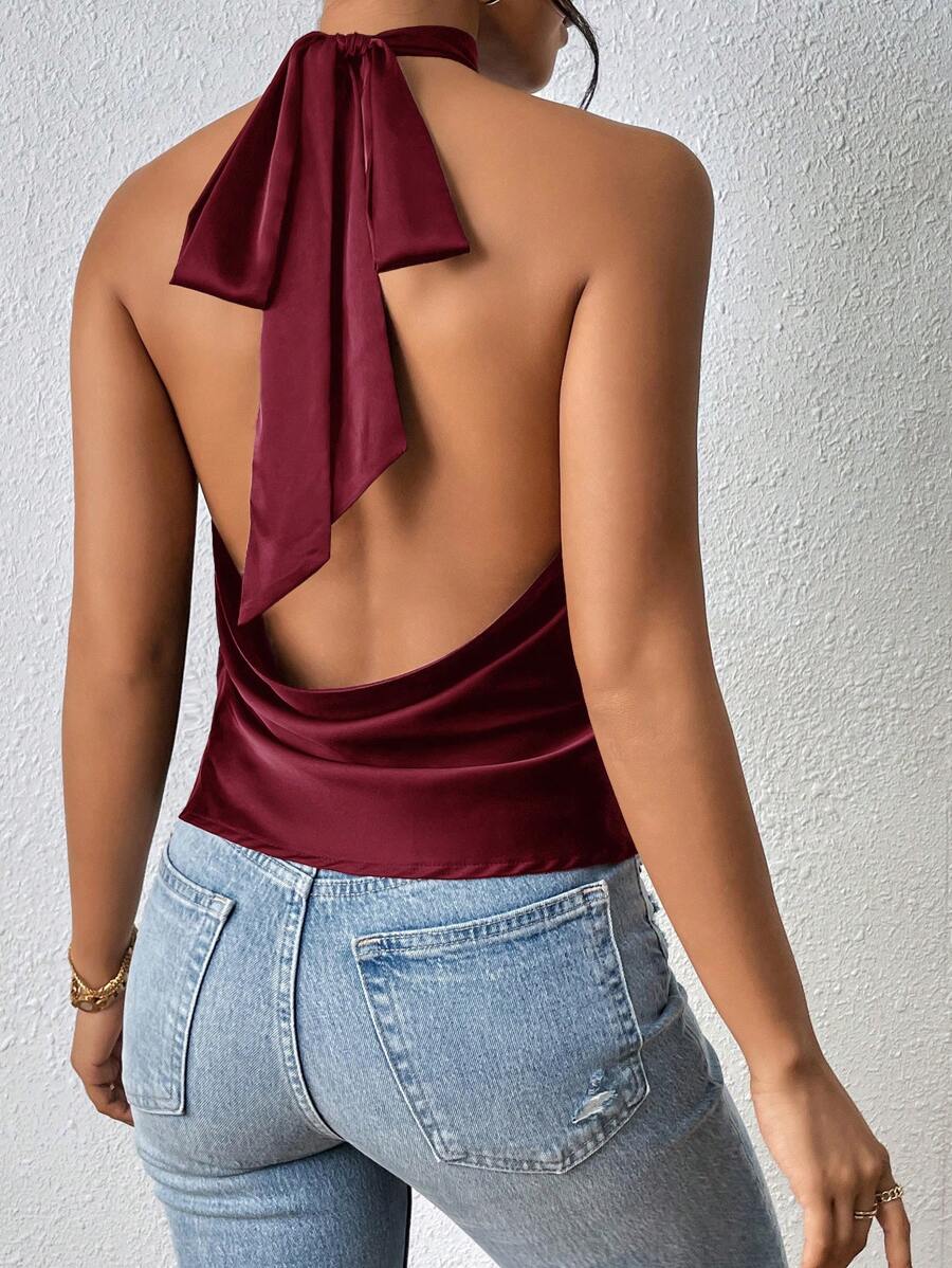 Firerie Women Backless Halter Neck Tank Top