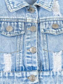 SHEIN 年轻女孩个性化百搭舒适休闲街头时尚柔软牛仔夹克，夏季薄款