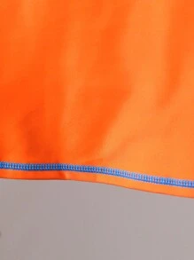 Young Boys' Cartoon Shark Print Long-Sleeved Top And Swimming Trunks Set,Suitable For Beach, Outgoing And Swimming In Spring Summer - Multicolor - View 5