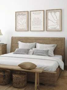 Conjunto de 3 impresiones de arte de pared de lienzo estilo bohemio neutral de Matisse - Impresión beige de Matisse, impresión gris beige salvia de Matisse, póster minimalista de Matisse - Arte floral para la pared, regalos artísticos para el dormitorio, sala de estar y pasillo - Arte de pared, decoración de pared, decoración de invierno, decoración de habitación, sin marco