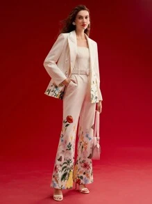 MOTF PREMIUM FLORAL PRINT STRUCTURED BLAZER,SPRING/SUMMER - Multicolor - View 7