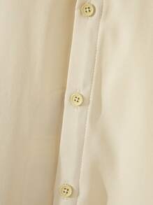 SHEIN Tween Boy' 长袖字母印花休闲连帽衬衫 - 杏色 - 查看 7