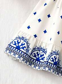 Travachic KIDS Baby Girl Summer Floral Print Strap Vacation Dress, Mommy And Me Matching Outfits (2 Pieces Sold Separately)