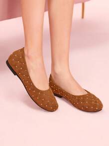 CUCCOO DOLLMOD Fashionable Versatile Simple Casual Flat Shoes Valentine's Day - Brown - View 5