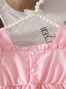 Girls' Summer Light Weight Triangle Bodysuit - Pink - View 7