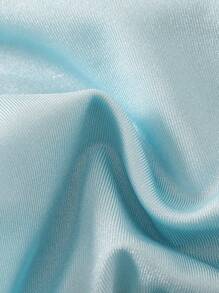 SHEIN Swim Costume da bagno bikini da donna con laccio alla nuca e colori tinta unita, sexy - celeste - Visualizzare 6