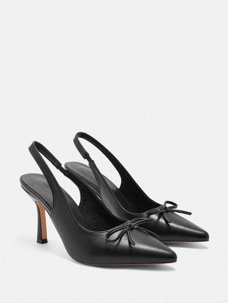 CUCCOO CURVES Plus Size Women's Bow Decor Casual High Heel Pumps Spring Shoes Spring Break Easter