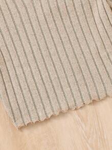 SHEIN Leap Crew 3 件套青少年女孩针织纹理长袖 T 恤