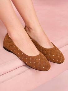 CUCCOO DOLLMOD Fashionable Versatile Simple Casual Flat Shoes Valentine's Day - Brown - View 2
