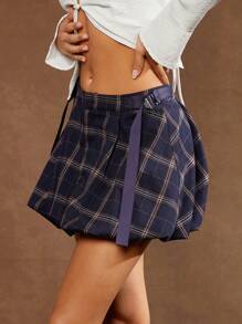 Hauture Women's Solid Color Patchwork Simple A-Line Skirt, Casual & Holiday
