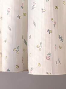 Souflis Souflis 年轻女孩数码印花花卉装饰荷叶边下摆细肩带 A 字形连衣裙，休闲海滩度假派对装，夏季 - 白色 - 查看 6