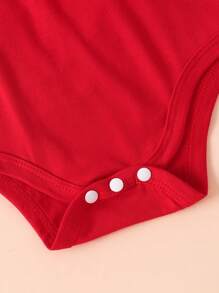 2 Stücke/Set Baby Jungen Mein erster Valentinstag minimalistischer Herz- und Buchstaben-Muster Langarm-Body und lange Hose, Kleidung für Valentinstag Frühlingsoutfit, als Geschenk