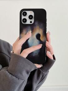 ROMWE Grunge Punk 2 件人物剪影印花黑色手机壳，兼容 iPhone - 彩色 - 查看 3