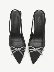 CUCCOO CHICEST Fashion Women Pearl Bow Design Comfortable Versatile Lolita High Heel Pumps - Black - View 4