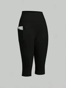 SHEIN EZwear Mallas cortas de punto versátiles en blanco y negro