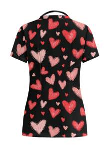 PopScrub Nurse Scrub Uniform Top, Minimalist Casual Everyday Wear - Multicolor - View 5