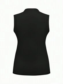 SHEIN 3 Pcs/Set Maternity Turtleneck Camisole & Strap Tank Tops - Multicolor - View 12