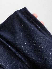 Sweetra Kvinnor Enkel Slim Sequin Halter Neck Linne Casual Vacation Wear - Marinblå - Visa 5