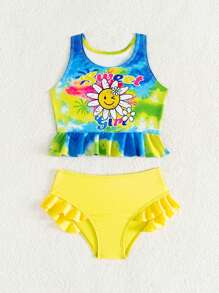 SHEIN Young Girl Spaghetti Strap Bikini Top