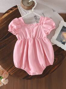 Girls' Summer Light Weight Triangle Bodysuit - Pink - View 3