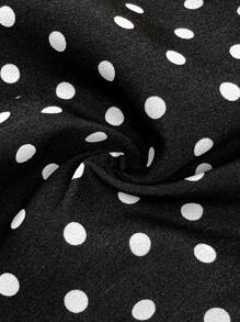 SHEIN Polka Dot Print Shirred Maternity Shorts