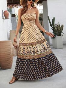 Breezaya Vestido tubo largo para mujer, casual y para vacaciones - Multicolor - Ver 8