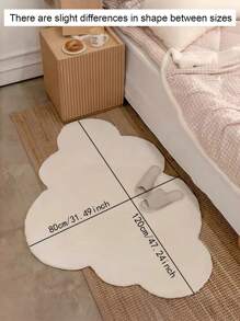 1 Stück Kunstfell asymmetrisch wolkenförmig, weich, flauschig und leicht zu reinigen, warm und niedlich als Innenraum-Dekorationsteppich, geeignet für Schlafzimmer, Wohnzimmer, Sofa, Couchtisch, Ankleidezimmer, Teeraum und andere Bereiche