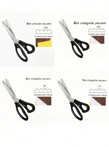 1 pezzo Forbici in acciaio inossidabile per pizzo, a forma di triangolo/onda/mezzaluna, per fai da te, cucito, tessuti, abbigliamento, artigianato, forbici per pizzo - Multicolore - Visualizzare 6