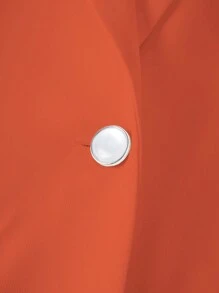 Chiquease Fashion Commuter Butterfly Decorated Blazer - Orange - View 3