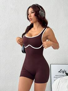 Cheerettes Spaghetti Strap Jumpsuits Backless Peachy Butt Pilates Fitness Activewear Women, Backless Aerial Yoga Rompers New Style