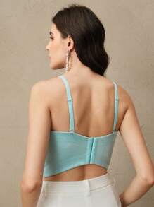 Anewsta Pearl Glamorous Mature Lady Style Reversible Bra - Blue - View 5