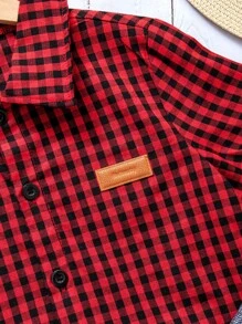 Tween Boys 2pcs Sets, New Styles For Spring And Summer Wildeya. Fashionable Casual Gentleman Plaid Shirt With Distressed Black Denim Jeans 2 Pieces Outfit, Suitable For Outdoor Activities And Daily Wear