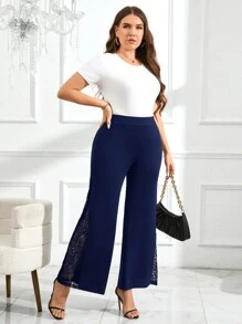 SHEIN Clasi 大码纯色休闲裤，简约时尚，适合日常穿着