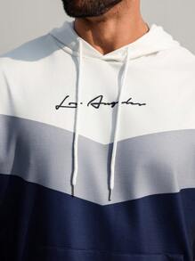 Manfinity Homme 大码男士休闲连帽运动衫，简约时尚，适合日常穿着 - 彩色 - 查看 4