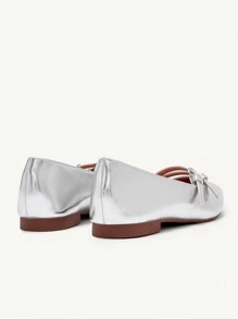 CUCCOO CHICEST Square Toe Multi-Strap Single Buckle Soft Bottom Breathable Vintage Shiny Surface Women Flat Shoes, Suitable For Daily, Commuting, Party, Walking Occasions Spring Shoes