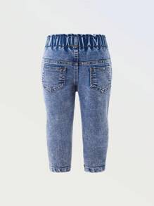 Baby/Baby Mädchen süße Einhorn Stickerei Lässige Bequeme Dehnbare Skinny Jeans, Geeignet für Frühling und Herbst