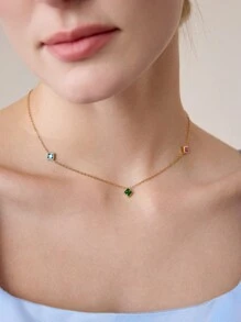 MOTF PREMIUM DÂY CHUYỀN ĐÁ CUBIC ZIRCONIA NHIỀU MÀU MÀU VÀNG - Nhiều màu - Xem 8