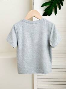 SHEIN Young Boy Graphic Crew Neck Short Sleeve Casual T-Shirt