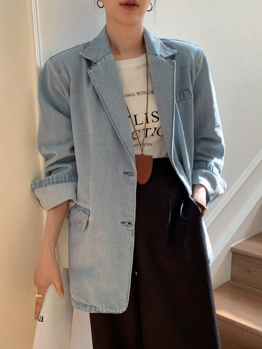 DAZY 女士牛仔夹克牛仔外套，秋季服装