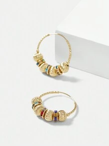 MOTF PREMIUM BÔNG TAI VÒNG KIM CƯƠNG VI KIM CƯƠNG MÀU VÀNG THỜI TRANG - Vàng - Xem 1