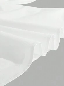 SHEIN 青少年女孩编织纯色灯笼袖长袖背面拼色蝴蝶结装饰收腰优雅连衣裙，返校，通勤娇小女士，白色连衣裙，春季旅行和度假，公主裙 - 白色 - 查看 9