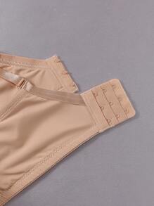 2pcs Plus Size Women Contrast Lace Comfortable Underwire Lingerie Bra Set - Multicolor - View 6