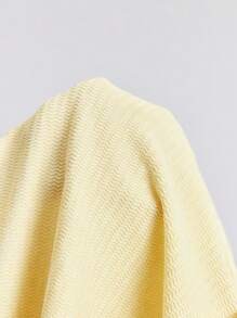 Ontre Men's Solid Color Front Button Short Sleeve Pocket Simple Casual Sweater Outing Clothes, New Styles For Spring And Summer 2025, Travel, Holiday And Commuting - Mustard Yellow - View 8